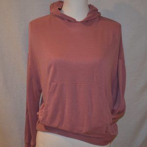 Pink Cropped Hoodie, XS